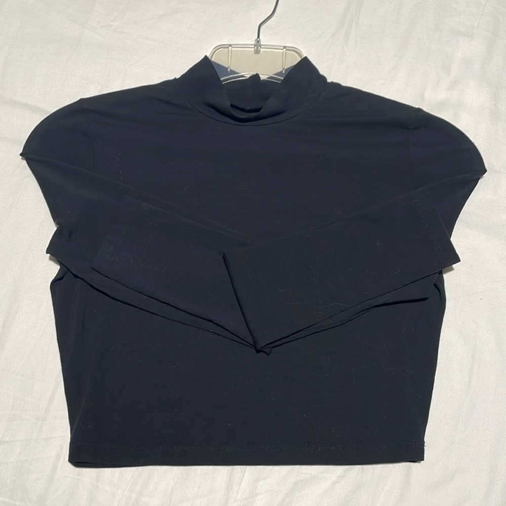 TNA Cropped Long Sleeve Turtle Neck T Shirt